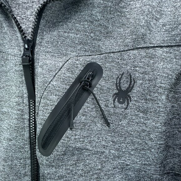 Spyder Jacket Mens Extra Large Gray Full Zip Performance Active‎ Outdoor Hiking - Picture 4 of 15